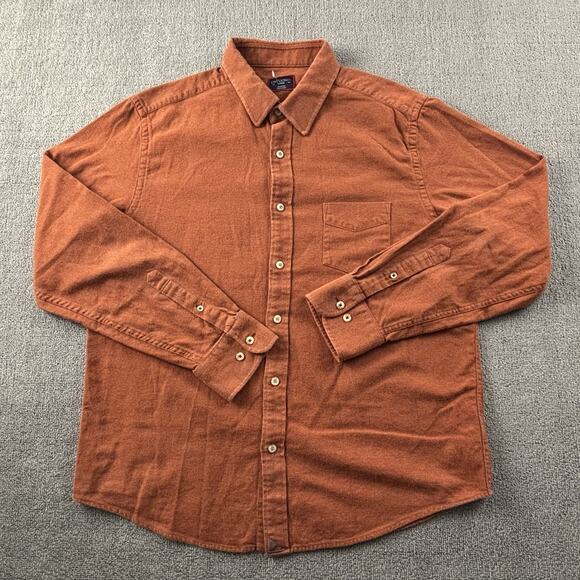 UNTUCKit Shirt Adult Medium Orange Button Up Flannel Long Sleeve Casual Men's - Picture 1 of 14